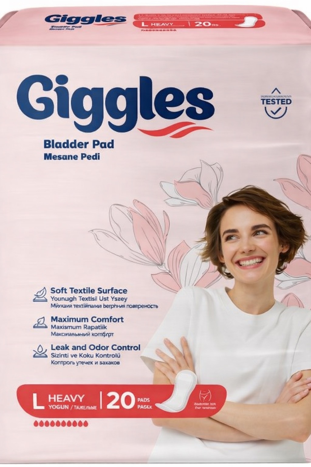 Прокладки урологічні жіночі Giggles Bladder Pad L